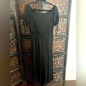 Boutique store black off the shoulder romper